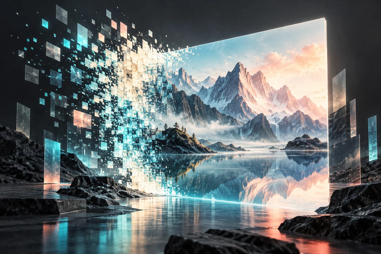 Illustrative cover art for EXOIMAGE: on-device image generation and visual composition.